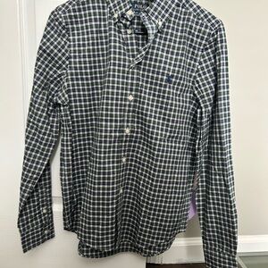 Polo by Ralph Lauren Green & Navy Plaid Long-Sleeve Button-Down Shirt